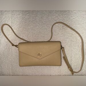Tory Burch Nude Envelope Clutch with detachable strap
